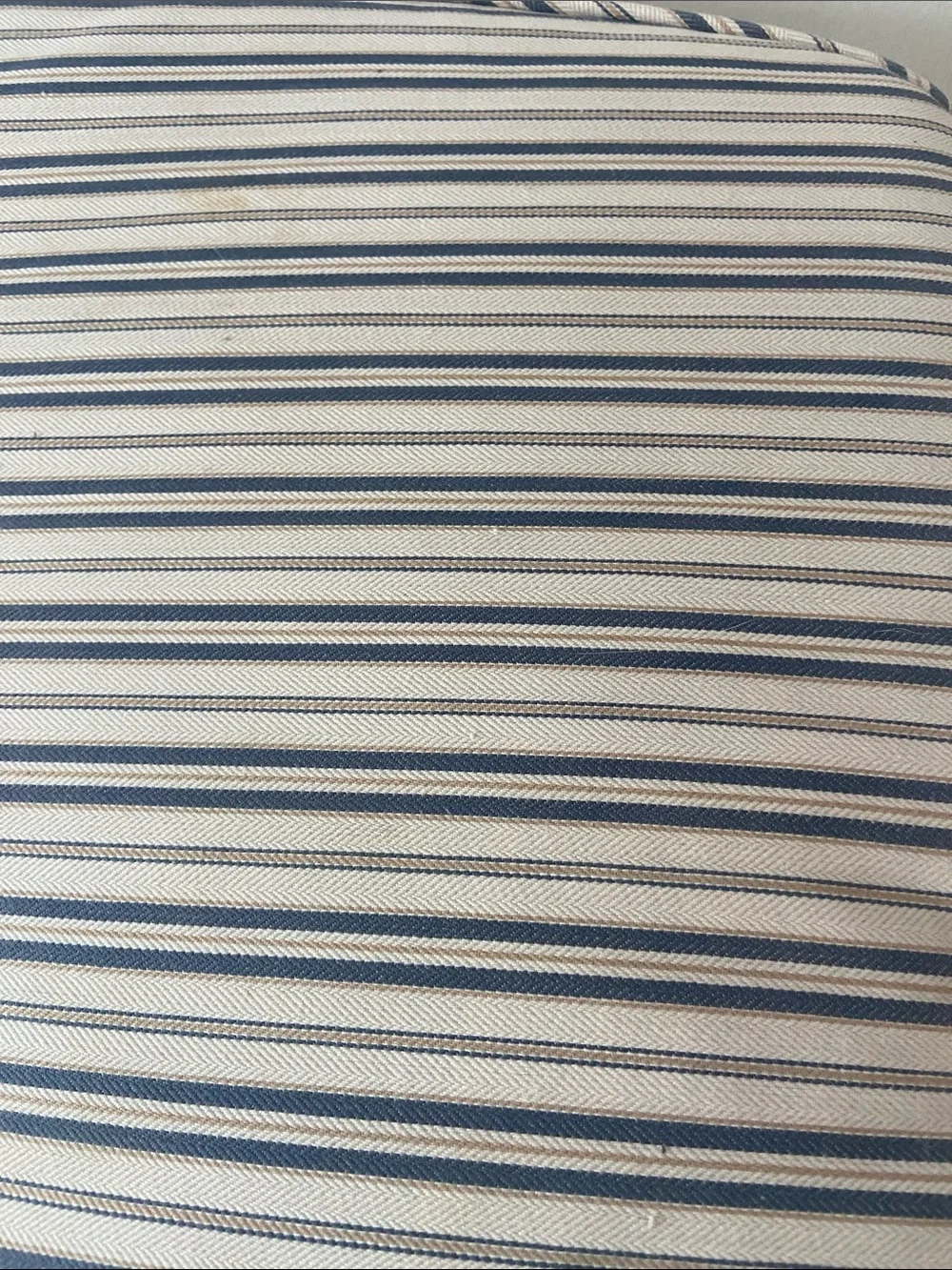 Striped Seat Cushions with Ties - Set of 6